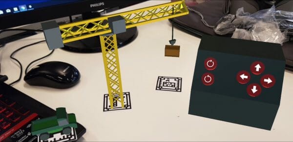 AR crane job training app made with Unity