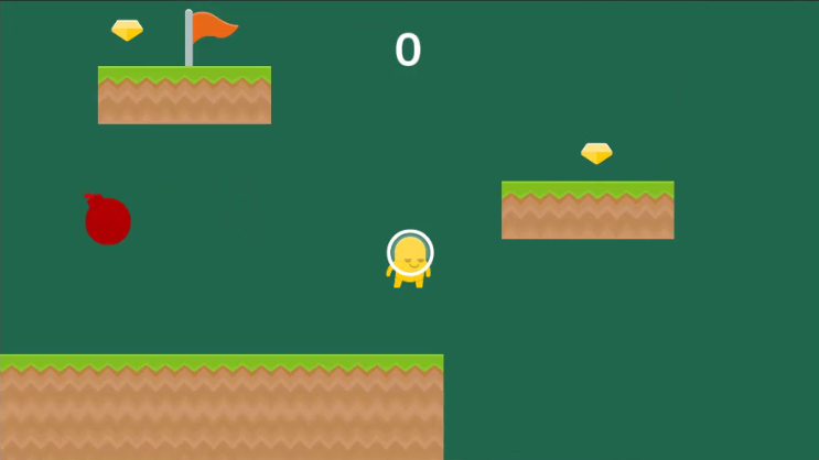 Screenshot of a simple 2D platformer