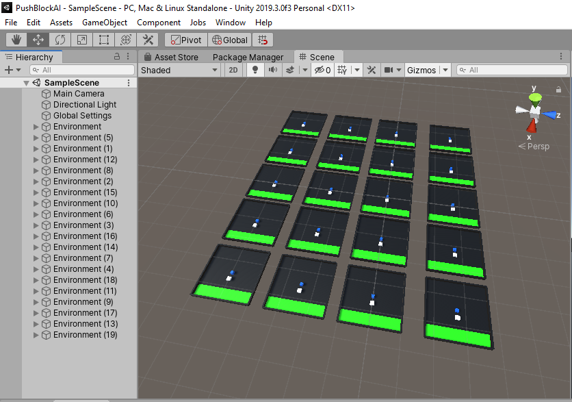 Duplicating several training environments