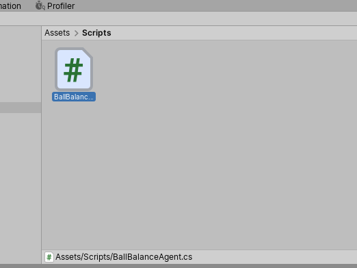 The new c# BallBalanceAgent script