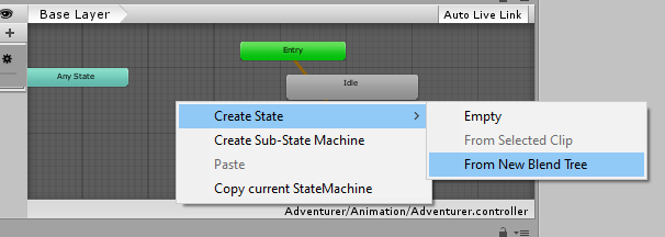 Creating a New Blend Tree