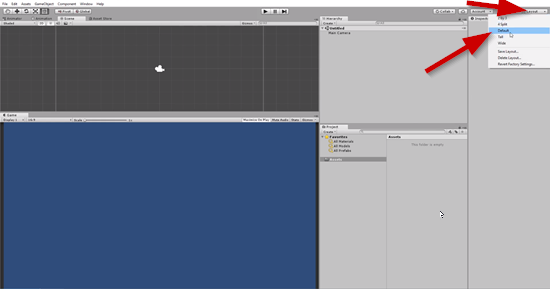 Unity default layout option