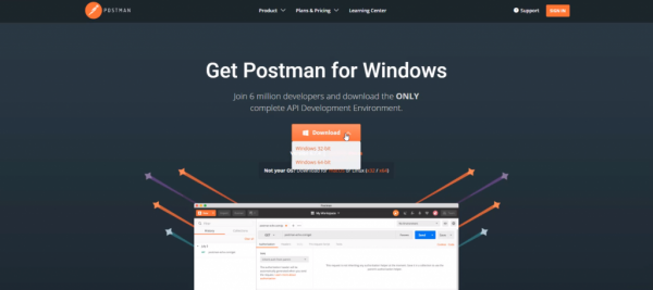 Postman home page