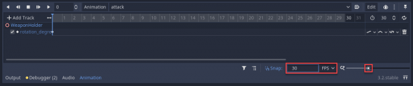 Godot Animation with 30 FPS specified