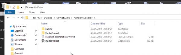 File System set up for export Unreal Engine project