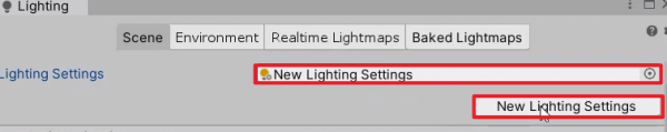 Lighting Settings with New Lighting Settings selected