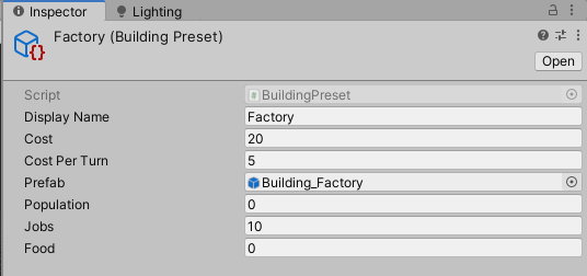 factory preset