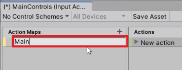 New Action Maps with Main being typed in
