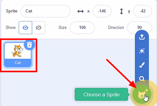 Adding a sprite in Scratch