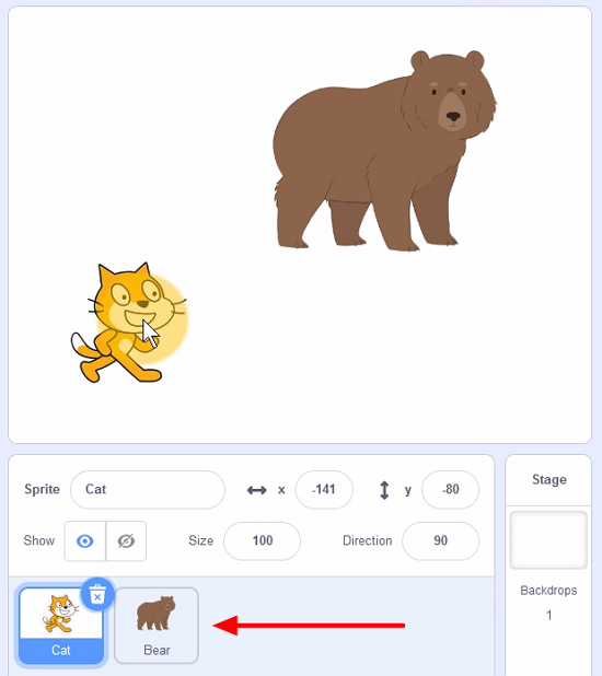 Multiple sprites in Scratch