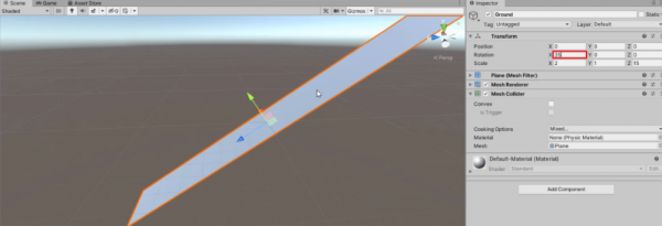 Rotating the plane by 35 degrees