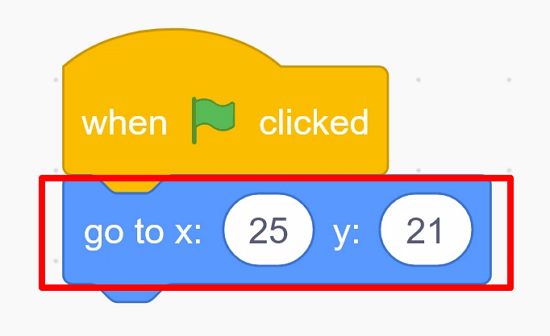 'go to' block in Scratch