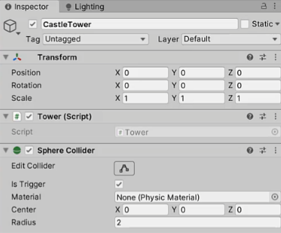 Adding a Sphere Collider and a Script to the model