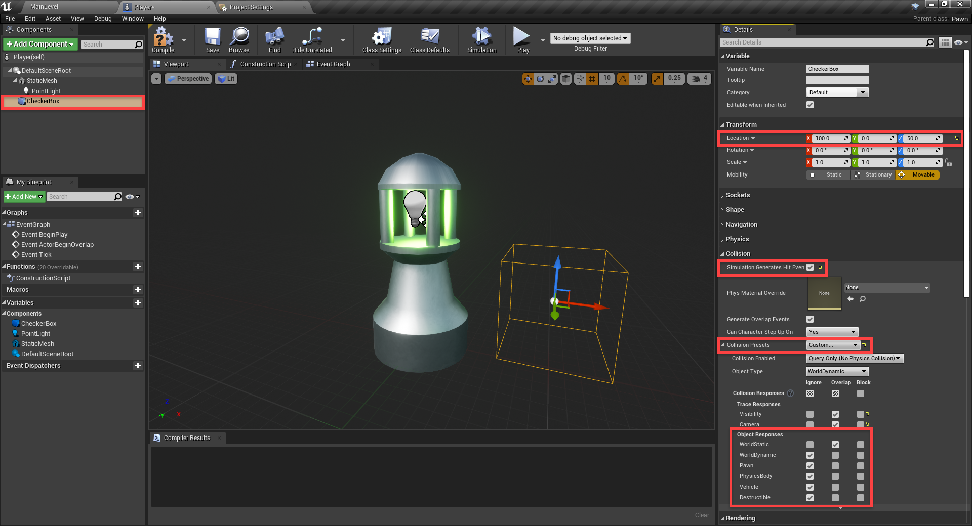 overlapping wall detection collider