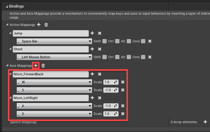 Unreal Engine Axis Mapping for standard movement