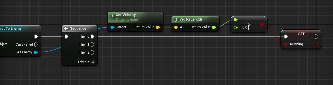 Logic to check enemy velocity