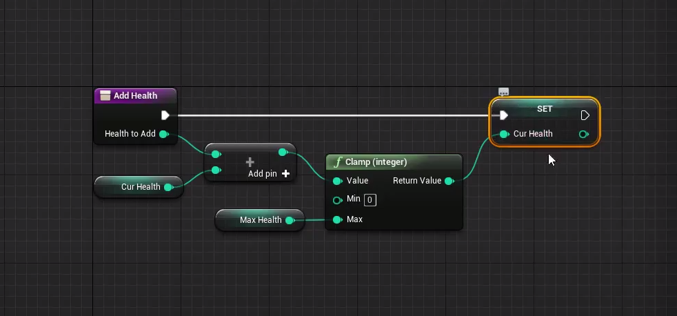 Unreal Engine Blueprint visual scripting.